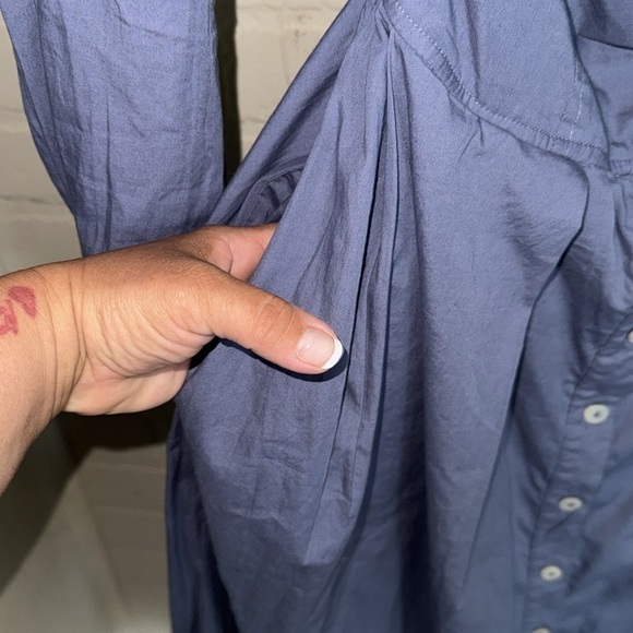 Free People dress Isley Midi attached shrug XS blue purple long sleeve - Picture 6 of 11